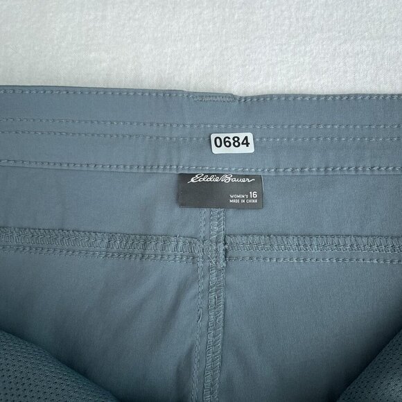Eddie Bauer Cargo Hiking Utility Shorts Casual Outdoor Plus Size Blue Womens‎ 16 - Picture 6 of 12